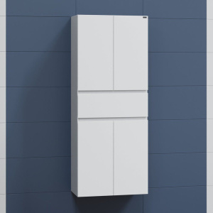 Шкаф-пенал СанТа Марс 60 подвесной, 4 дверцы, 1 ящик