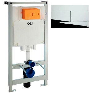 Система инсталляции для унитазов OLI Oli 80 300572mSl00 с кнопкой смыва Slim, хром глянец