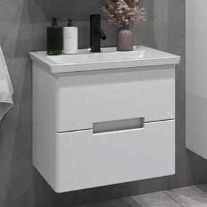 Тумба с раковиной SanStar Ориана 50 подвесная, белая, раковина Kirovit Фостер 50 Тумба с раковиной SanStar Ориана 50 подвесная, белая, раковина Kirovit Фостер 50