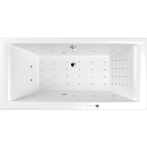 Акриловая ванна WHITECROSS Savia Duo NANO 170x80 см, с гидромассажем, с каркасом, со сливом-переливом