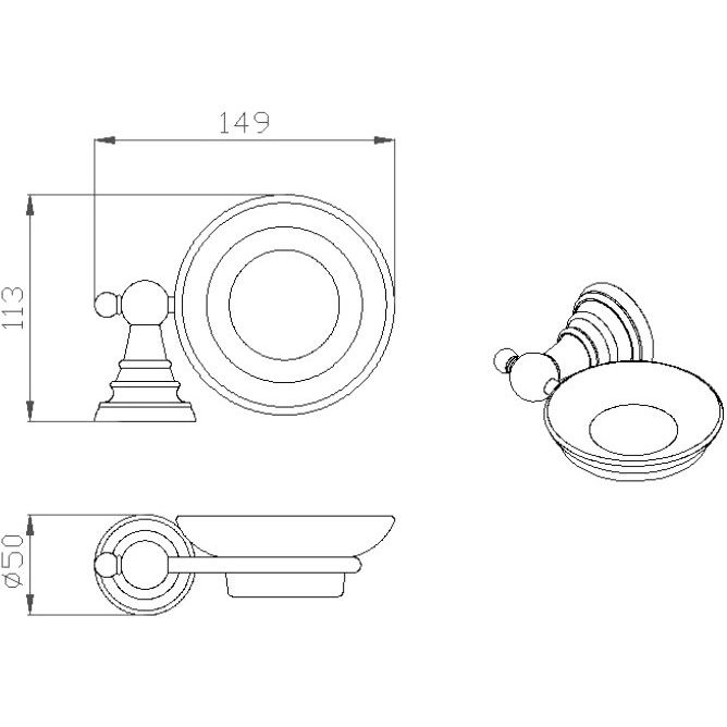 Купить Мыльница Sapho Diamond 1317-02 хром в Москве с доставкой Мыльница Sapho Diamond 1317-02 хром