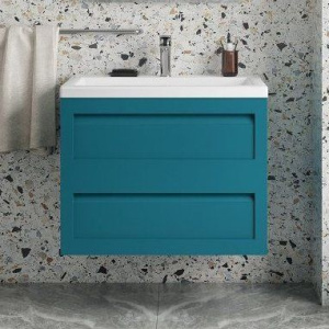 Тумба с раковиной Art&Max Platino 75, подвесная, бирюзовая матовая Тумба с раковиной Art&Max Platino 75, подвесная, бирюзовая матовая