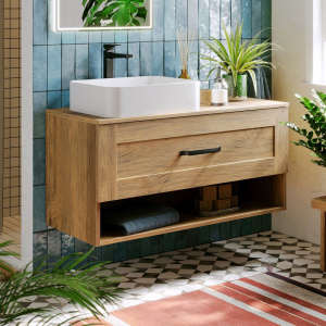 Тумба с раковиной Aqwella Craft 100, дуб балтийский