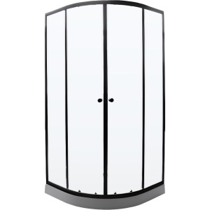 Душевой уголок Parly ZE911B 90x90, с поддоном, профиль черный, стекло прозрачное