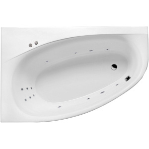 Акриловая ванна Excellent Kameleon WAEX.KML17.LINE L 170x110 см, угловая, с гидромассажем, с каркасом, со сливом-переливом, асимметричная