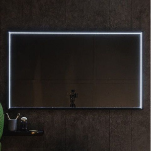 Зеркало Art&Max Aversa 120х70 черное, с LED-подсветкой, 6000К Зеркало Art&Max Aversa 120х70 черное, с LED-подсветкой, 6000К