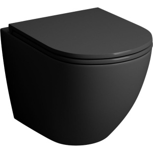 Унитаз подвесной Grossman GR-4457BMS с микролифтом, черный матовый Унитаз подвесной Grossman GR-4457BMS с микролифтом, черный матовый