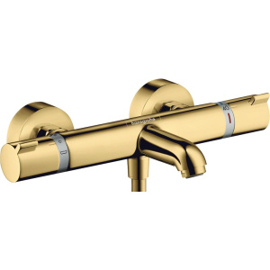 Термостатический смеситель Hansgrohe Ecostat Comfort 13114990 для ванны с душем, полированное золото