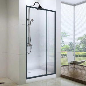 Душевая дверь в нишу Ceruttispa Gloria D120B 120 см, профиль черный