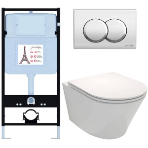 Комплект унитаз с инсталляцией Jacob Delafon Rodin+ E21750RU-CP безободковый