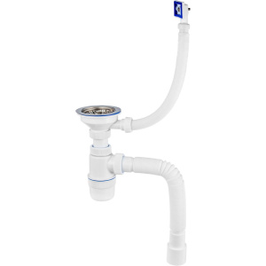 Сифон для мойки Virplast Элит 30987084 с прямоугольным переливом Сифон для мойки Virplast Элит 30987084 с прямоугольным переливом