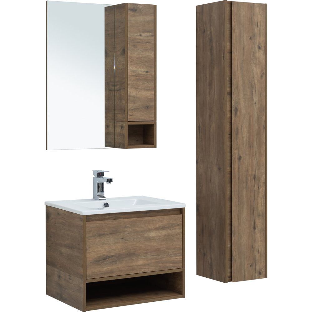 Купить Мебель для ванной STWORKI Карлстад 60 дуб рустикальный, в стиле лофт, под дерево, подвесная (гарнитур, комплект) в Москве с доставкой Мебель для ванной STWORKI Карлстад 60 дуб рустикальный, в стиле лофт, под дерево, подвесная (гарнитур, комплект)