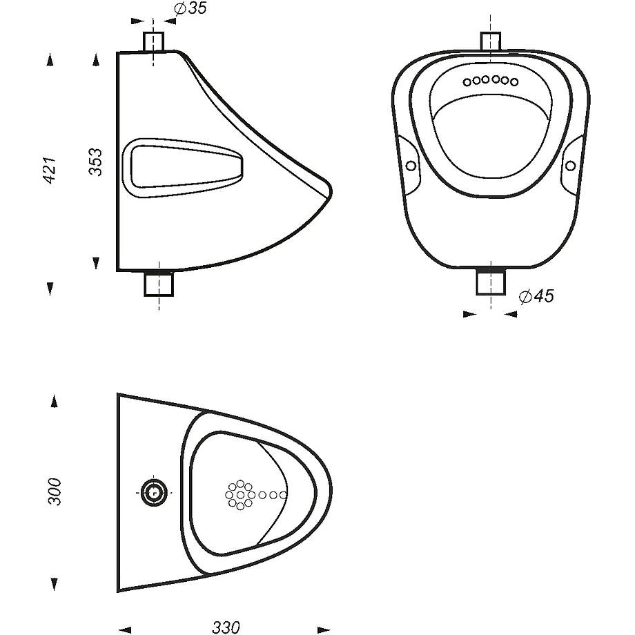 Купить Писсуар Sanita Орион Белый S1 PS/Orion/Mech/WHT.G/S1 в Москве с доставкой Писсуар Sanita Орион Белый S1 PS/Orion/Mech/WHT.G/S1