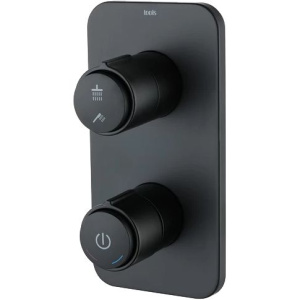 Смеситель для ванны с душем IDDIS Slide SLIBLBTi67 С ВНУТРЕННЕЙ ЧАСТЬЮ, черный матовый