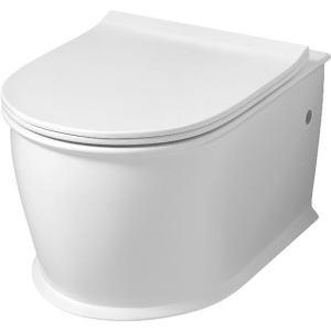 Унитаз подвесной Grossman Retro GR-4482MS безободковый, с микролифтом, белый матовый Унитаз подвесной Grossman Retro GR-4482MS безободковый, с микролифтом, белый матовый