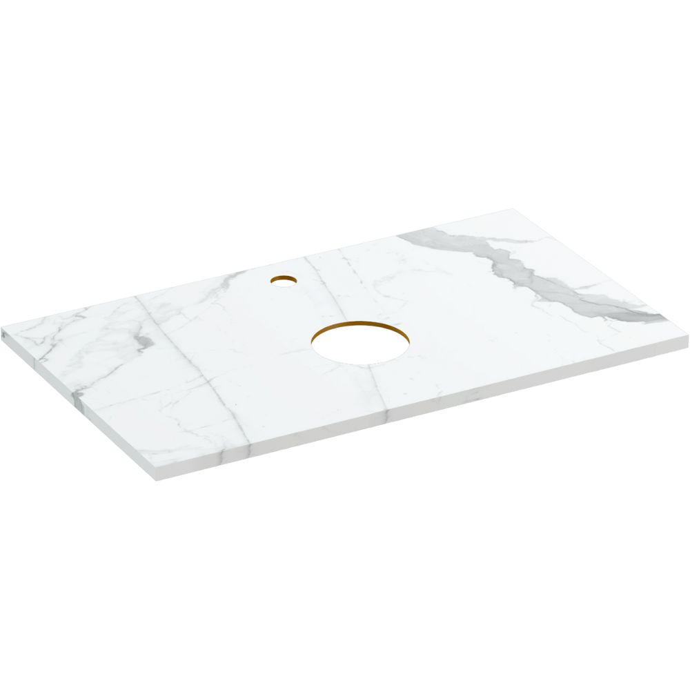 Купить Мебель для ванной STWORKI Копенгаген 80 белая со светлой столешницей, с раковиной Moduo 50 Square в Москве с доставкой Мебель для ванной STWORKI Копенгаген 80 белая со светлой столешницей, с раковиной Moduo 50 Square