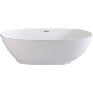 Акриловая ванна Black&White Swan SB106 180x90 см, отдельностоящая, овальная, с каркасом, со сливом-переливом, с донным клапаном