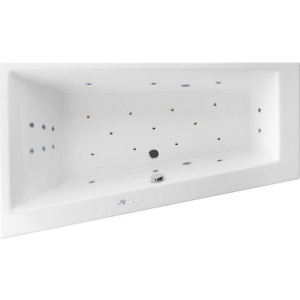 Акриловая ванна Excellent Sfera Slim WAEX.SFL17S.ULTRA L 170x100 см, угловая, с гидромассажем, с каркасом, со сливом-переливом, асимметричная