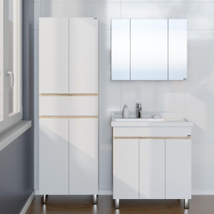 Мебель для ванной СаНта Марс 80 П напольная, янтарная