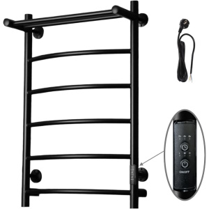 Полотенцесушитель электрический Тругор Пэк сп 5 П 80х50 с выключателем, черный