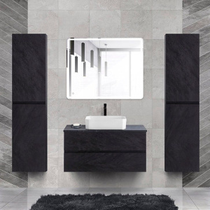 Мебель для ванной Cezares Molveno 46 100 nero, со столешницей Мебель для ванной Cezares Molveno 46 100 nero, со столешницей