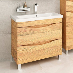 Тумба с раковиной Emmy Дакота 80 рустик соломенный