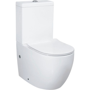 Унитаз-компакт Bauedge Bau Dream Hurricane-2 безободковый, с микролифтом, белый