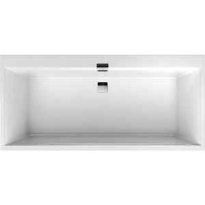 Акриловая ванна Villeroy & Boch Squaro Edge 12 UBQ180SQE2DV-01 180x80 см, с ножками, со сливом-переливом, цвет альпийский белый