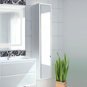 Шкаф-пенал с зеркалом AQUATON Римини 1A232703RN010 белый