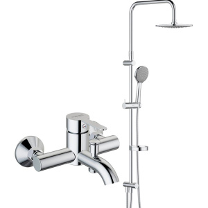 Душевая стойка STWORKI Стокгольм HFSG97000 + Смеситель для ванны с душем STWORKI Стокгольм HFSG10000 хром Душевая стойка STWORKI Стокгольм HFSG97000 + Смеситель для ванны с душем STWORKI Стокгольм HFSG10000 хром