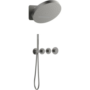 Душевой комплект Timo Saona SX-2329/18SM С ВНУТРЕННЕЙ ЧАСТЬЮ, с термостатом, черное золото