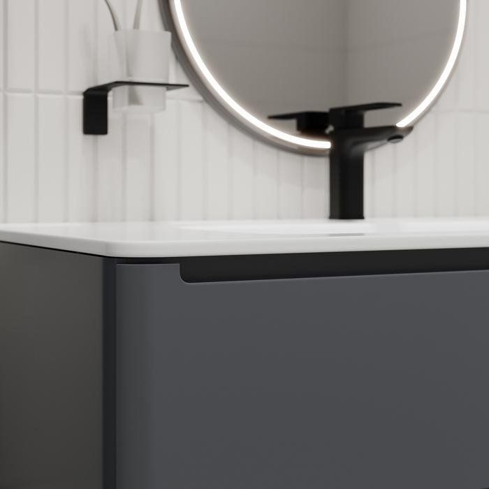 Купить Мебель для ванной IDDIS Edifice 100 подвесная, темно-серая в Москве с доставкой Мебель для ванной IDDIS Edifice 100 подвесная, темно-серая