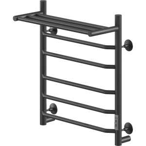 Полотенцесушитель электрический Ника Way 3, 60/50, с полкой, матовый черный RAL9005