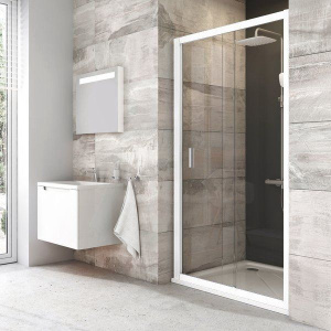 Душевая дверь в нишу Ravak Blix BLDP2-100 Transparent, профиль белый