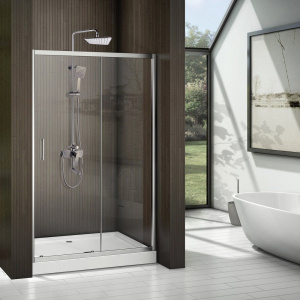 Душевая дверь в нишу Ceruttispa Gloria D120 120 см, профиль хром