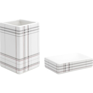 Набор Ridder Scotty Стакан Ridder Scotty 2172100 белый + Мыльница Ridder Scotty 2172300 белая