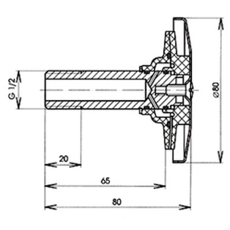 Купить Арматура смыва писсуара Jika Domino 9109.9.000.000.1 в Москве с доставкой Арматура смыва писсуара Jika Domino 9109.9.000.000.1