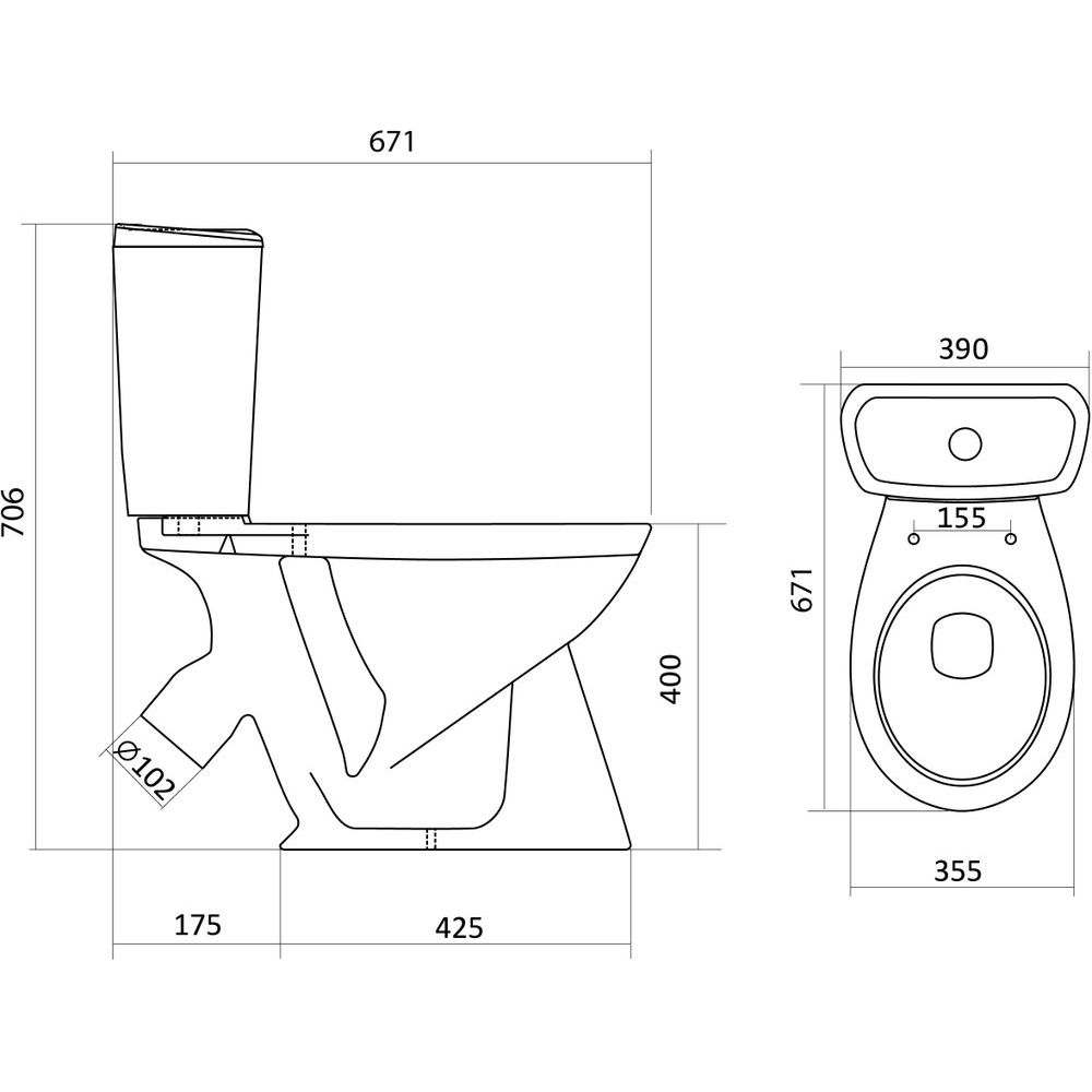 Купить Унитаз-компакт Santek Бриз 1WH302138 в Москве с доставкой Унитаз-компакт Santek Бриз 1WH302138