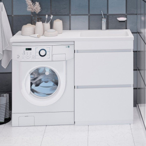 Тумба с раковиной Emmy Джерси 110 R, под стиральную машину