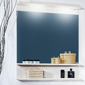 Зеркало Бриклаер Чили 70 светлая лиственница, с подсветкой и полкой Зеркало Бриклаер Чили 70 светлая лиственница, с подсветкой и полкой