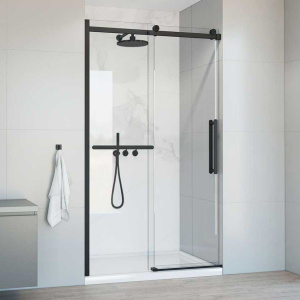 Душевая дверь в нишу Vincea Como Soft VDS-1CS120CLB 120 см профиль черный