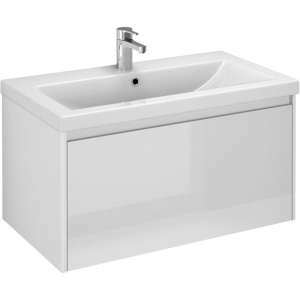Тумба с раковиной Velvex Klaufs 80.1Y белая, подвесная Тумба с раковиной Velvex Klaufs 80.1Y белая, подвесная