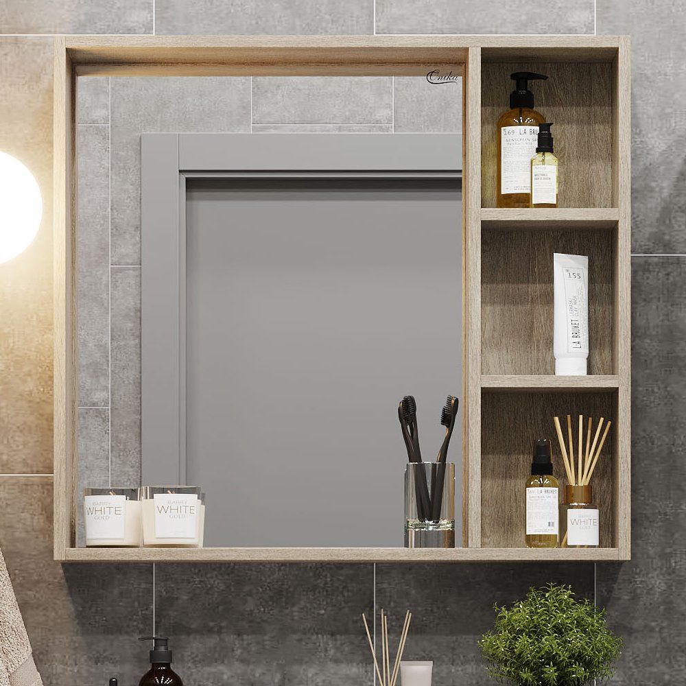 Купить Мебель для ванной Onika Тимбер 80.10 R, белая, дуб сонома в Москве с доставкой Мебель для ванной Onika Тимбер 80.10 R, белая, дуб сонома