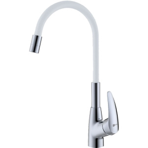 Смеситель для кухни Lemark Linara LM0415C-White с гибким изливом