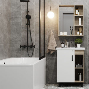 Мебель для ванной Onika Тимбер 60.01 белая, дуб сонома