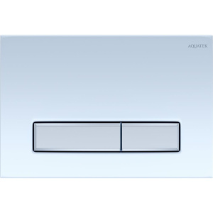 Кнопка смыва Акватек KDI-0000030 белая глянцевая, хром