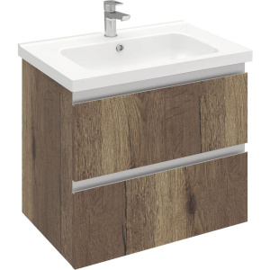 Тумба с раковиной Laparet Electra 70 подвесная, дуб рока