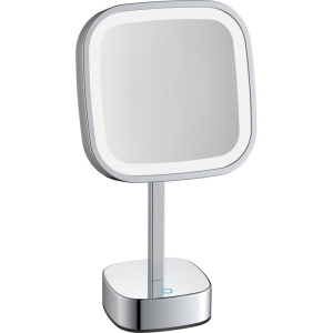 Косметическое зеркало Java S-M331 с подсветкой, поворотное, хром Косметическое зеркало Java S-M331 с подсветкой, поворотное, хром
