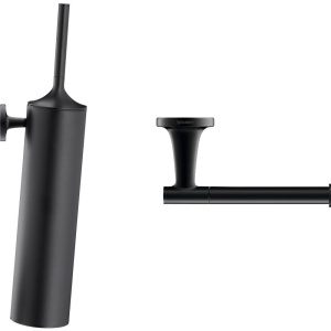 Набор Duravit Starck T Ершик 0099464600 подвесной, черный + Держатель туалетной бумаги 0099374600 черный