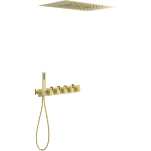 Душевой комплект Timo Petruma SX-5229/17SM С ВНУТРЕННЕЙ ЧАСТЬЮ, с термостатом, золото